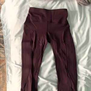 Purple Fast as Fleece Tights 28"